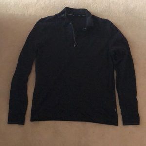 Hugo Boss Pima Cotton Quarter ZIP Colored Shirt